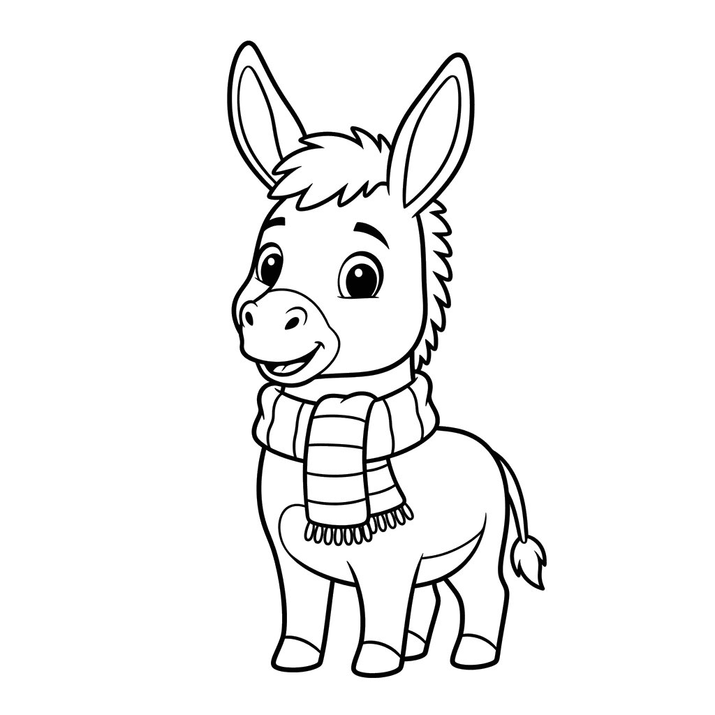 Cozy Donkey in Winter