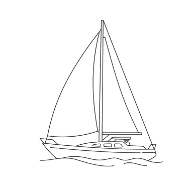 Coloriage Voilier pour Enfants