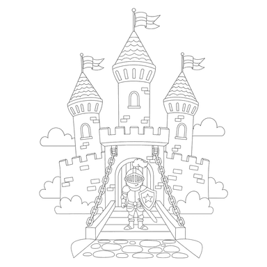 Coloriage Château de Chevalier