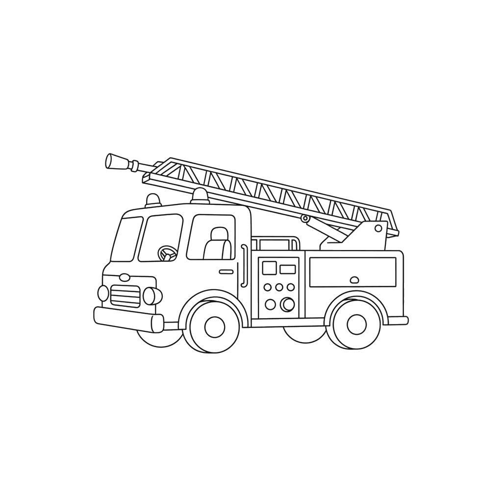 Fire Truck Coloring Page