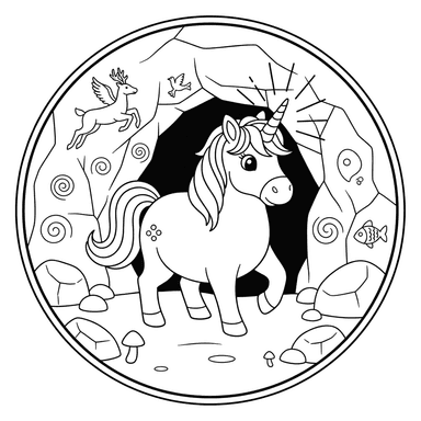 Licorne Aventure dans la Grotte